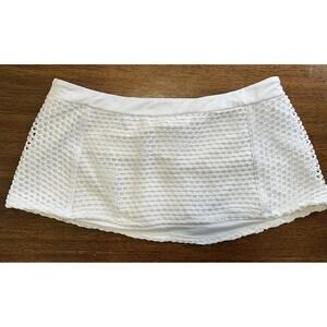 Kenneth Cole Skort Skirt Women's Size Large White Knit Stitching